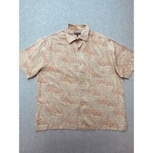 Tricots St Raphael Shirt‎ Mens XL Floral Button Up Pocket Casual Multicolor